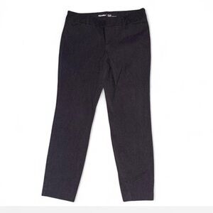 Old Navy Pixie Pants Mid Rise Ankle Black Gray Size 8 Work Office